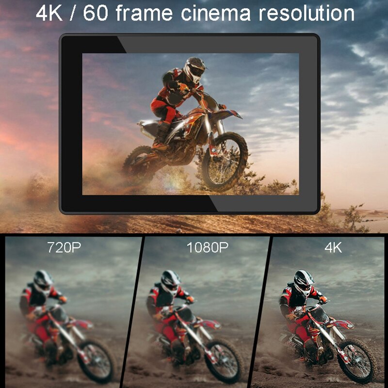 Caméra d'action 4K HD Anti-secousse, 30M sous-marine, étanche, WiFi Ultra-mince avec Kit d'accessoires de caméra
