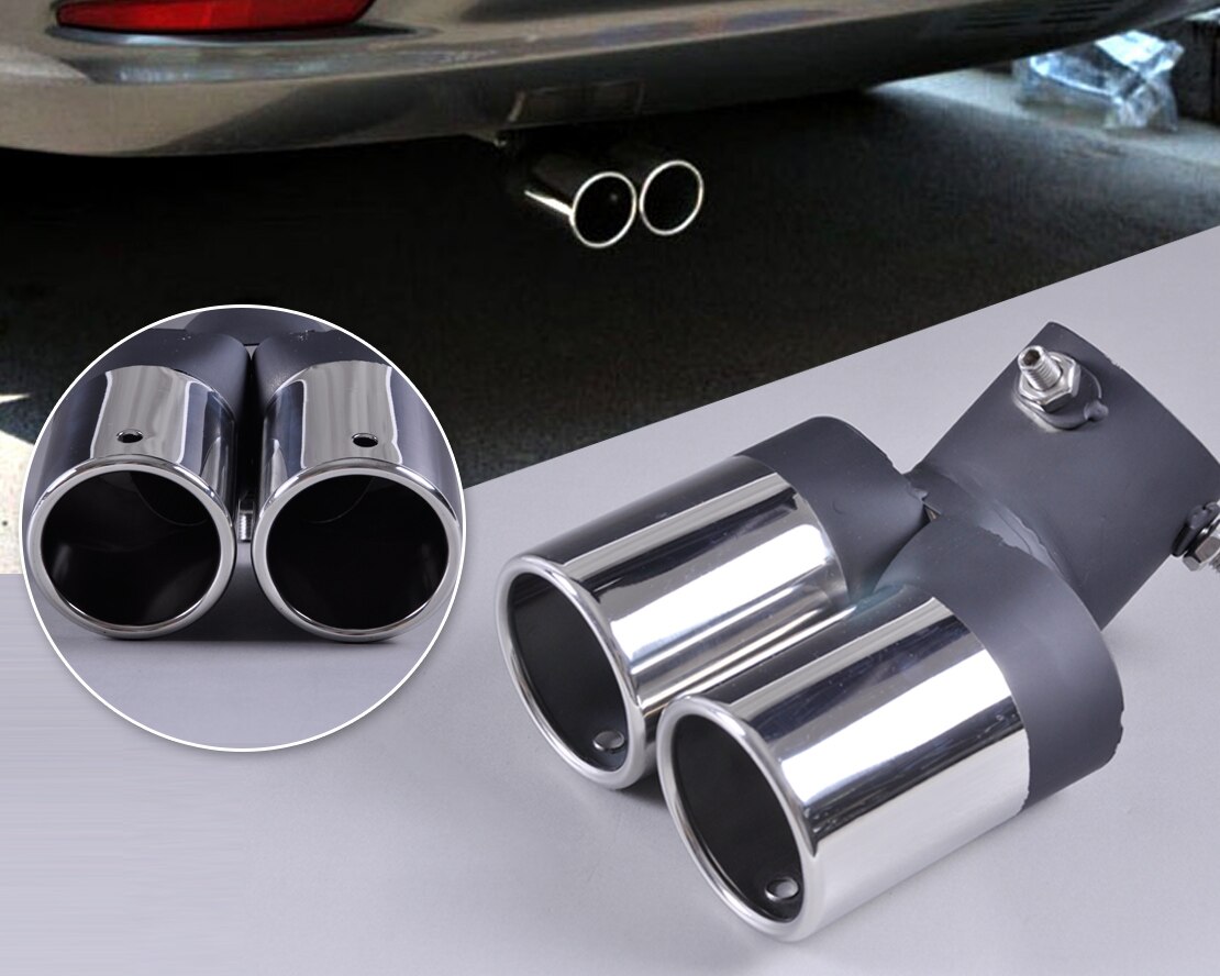 DWCX Universal Stainless Steel Exhaust Tail Rear Muffler Tip Pipe For Chevrolet Cruze Ford focus Ford fiesta -