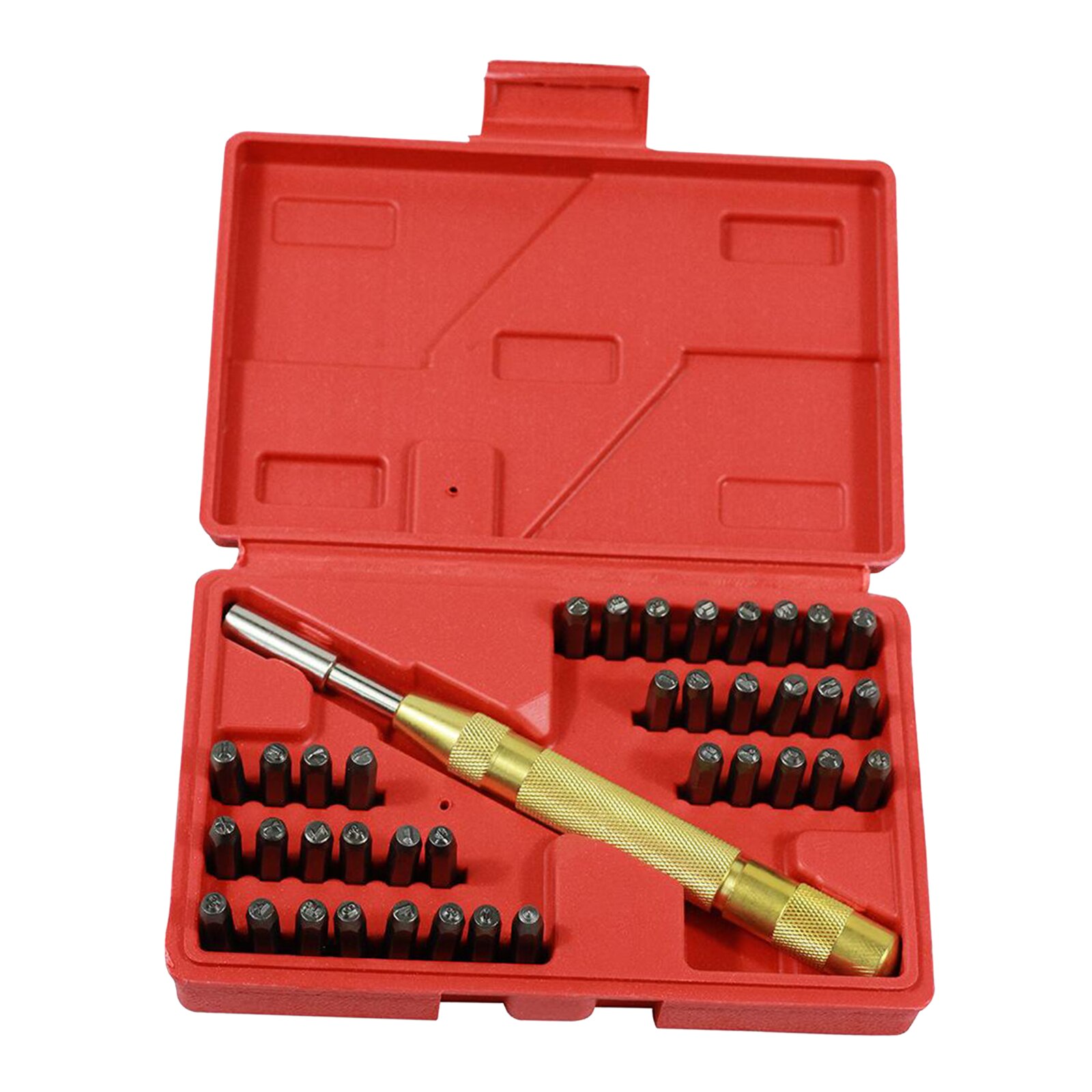 38pcs/set Letter and Number Stamp Set Multi-functional for Plastics Leather Mark Tool Set