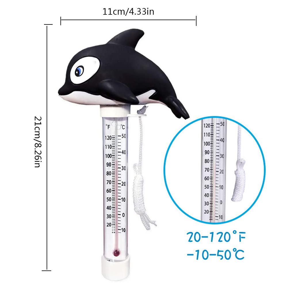 Drijvende Zwembad Thermometer Leuke-Vormige Thermometer Voor Outdoor En Indoor Zwembaden Thermografiek Vijver Test Kits Voor Thuis: Blauw