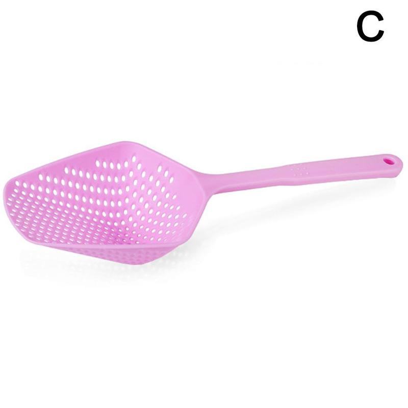 Home Tools 1Pc Kitchen Large Scoop Colander Pasta Heat Resistant Strainer Plastic Ice Cream Scoop: Red