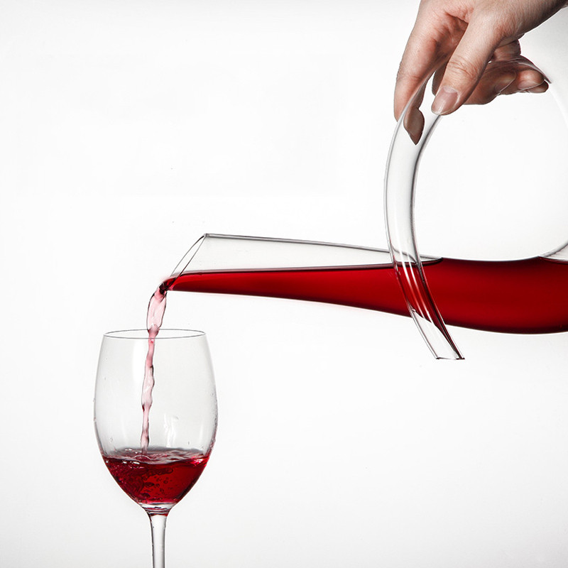 Jarra hecha a mano de 6 formas para vino tinto, Brandy, Copas de cristal de champán, botella decantadora, vertedor para Bar familiar, de cumpleaños, 1200ML