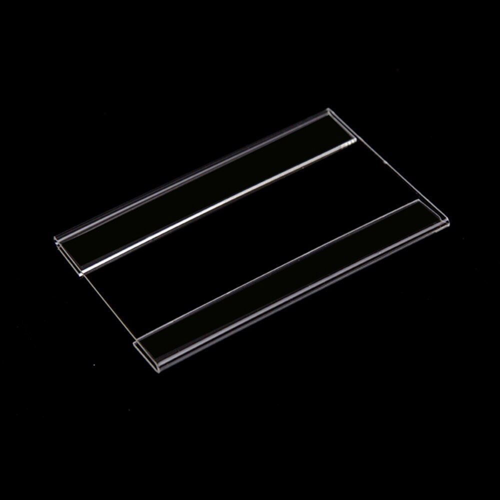 10 pcs Acrylic Clear Plastic Desk Sign Label Stand Wall Shelf sticker Table Card Price Tag Holders Frame Label Tag Paper Display