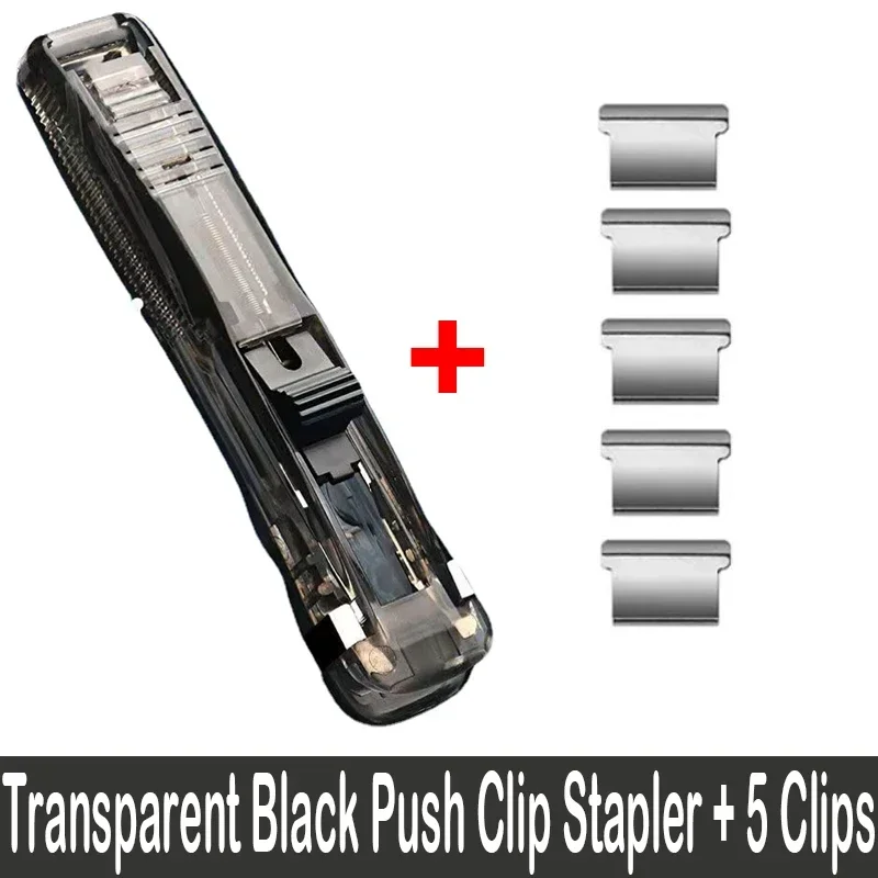 Push Clip Stapler Staple Remover Binder Push Clamp Tape Dispenser Paper Clips Stationery School Office Supplies Bookbinding
