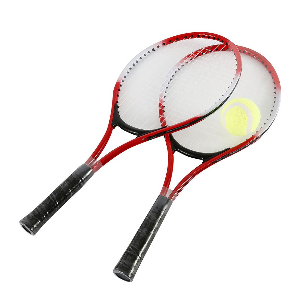 2 stk/sæt 21- tommer børnetennisketchere til træning ultra let tennisketcherpakke badmintonrygsæk: Rød