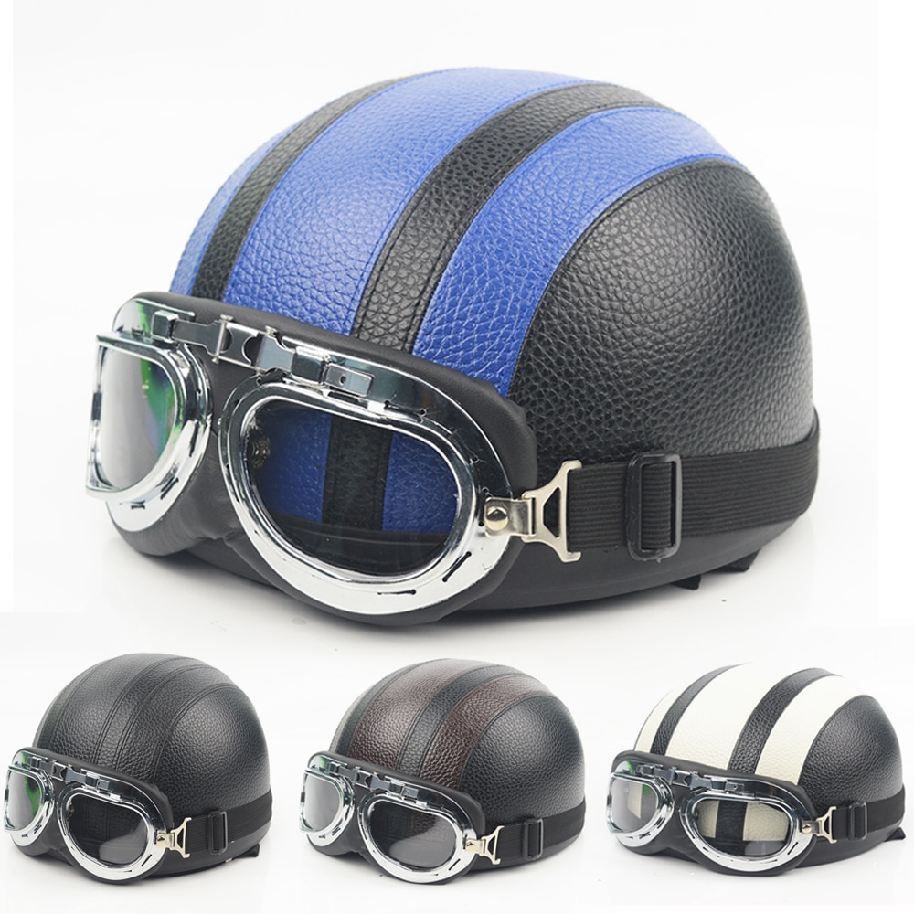 Unisex Motorcycle Half Helmet Hat Cap Chopper Bobber Unisex Adult Chopper