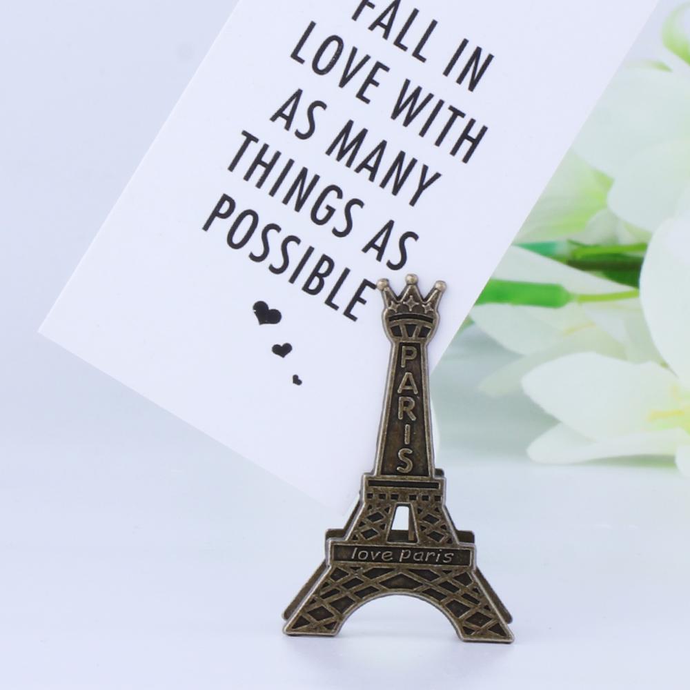 Vintage Funny Eiffel Tower Paris Metal Memo Paper Clip For Message Decoration Photo