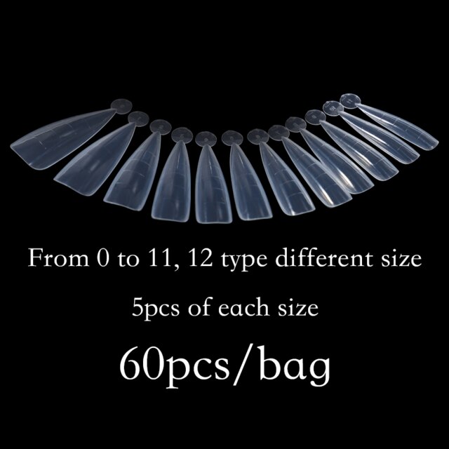 60 stücke Oberen Formen Nagel System Volle Abdeckung Schnell Gebäude Gel bilden 5 Clip Für Nagel Verlängerung Werkzeug Dual bilden nagel Verlängerung Formen: klar  A
