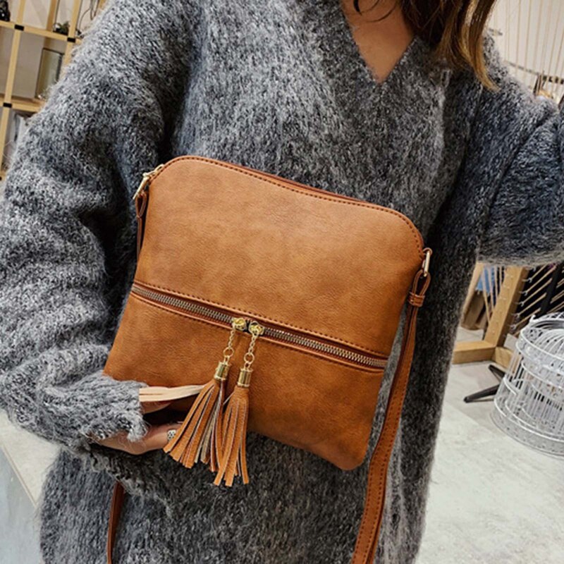 Dames messenger bags mini tas kwastjes schelpvorm tas dames schoudertassen handtas