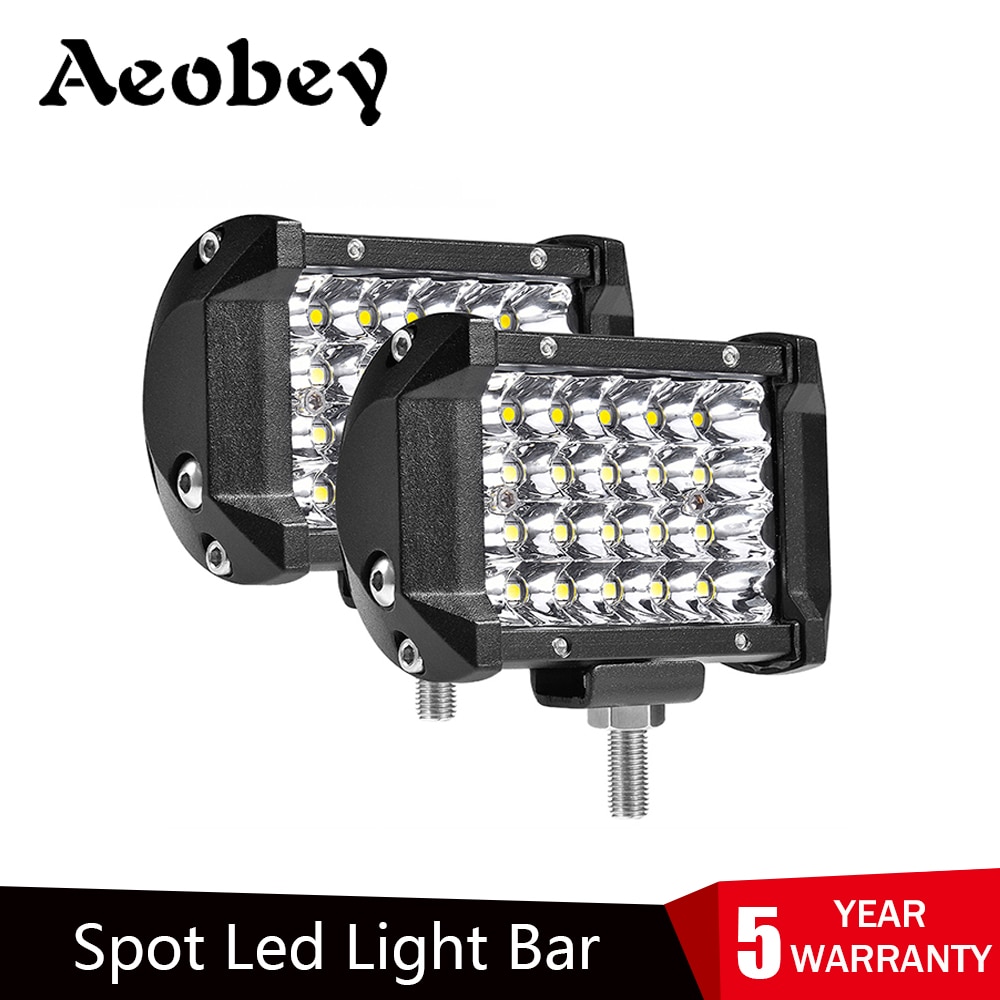 2PCS LED Bar 4 inch 72W LED Light Bar 4 Rows Work Light bar for Driving Offroad Boat Car Tractor Truck 4x4 SUV 12V 24V