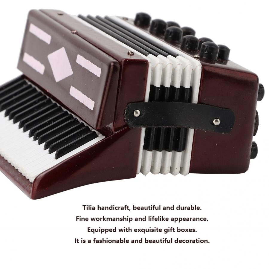 Accordeon Model Draagbare 1Pc Desktop Muziek Instrument Storage Case Ornamenten Plastic Prachtige Miniatuur Accordeon