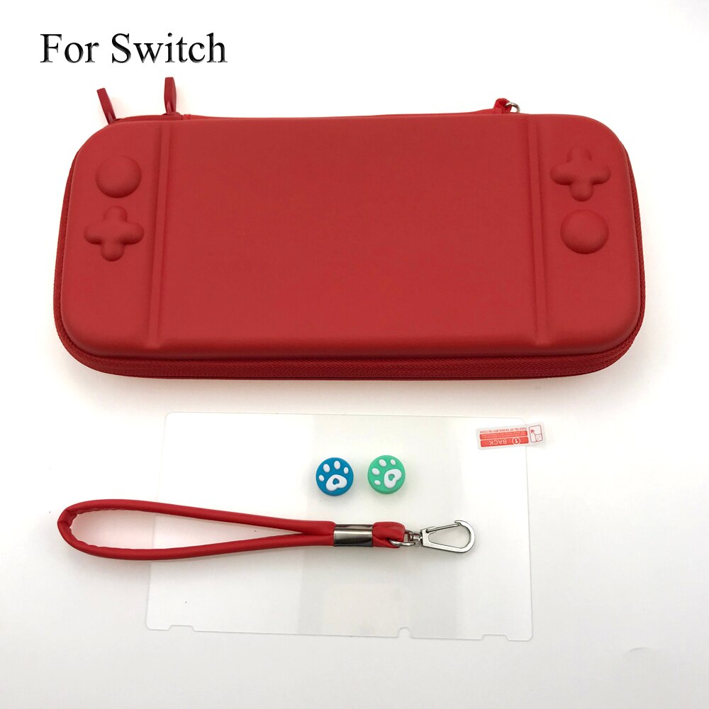 Bæretaske opbevaringspose til nintendos switch bærbar rejsetaske til nintendo switch spil tilbehør: Rød