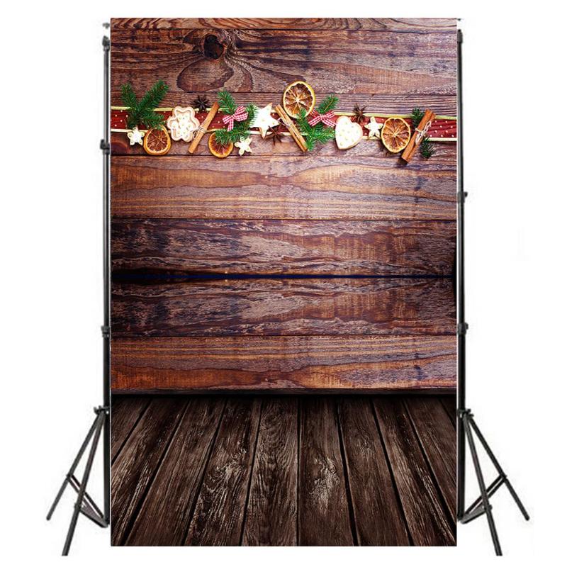 Christmas Tree Backdrop Fireplace Photo Background Snow Ground Wooden Wall Photography Backdrops For Photo Studio Family Decor