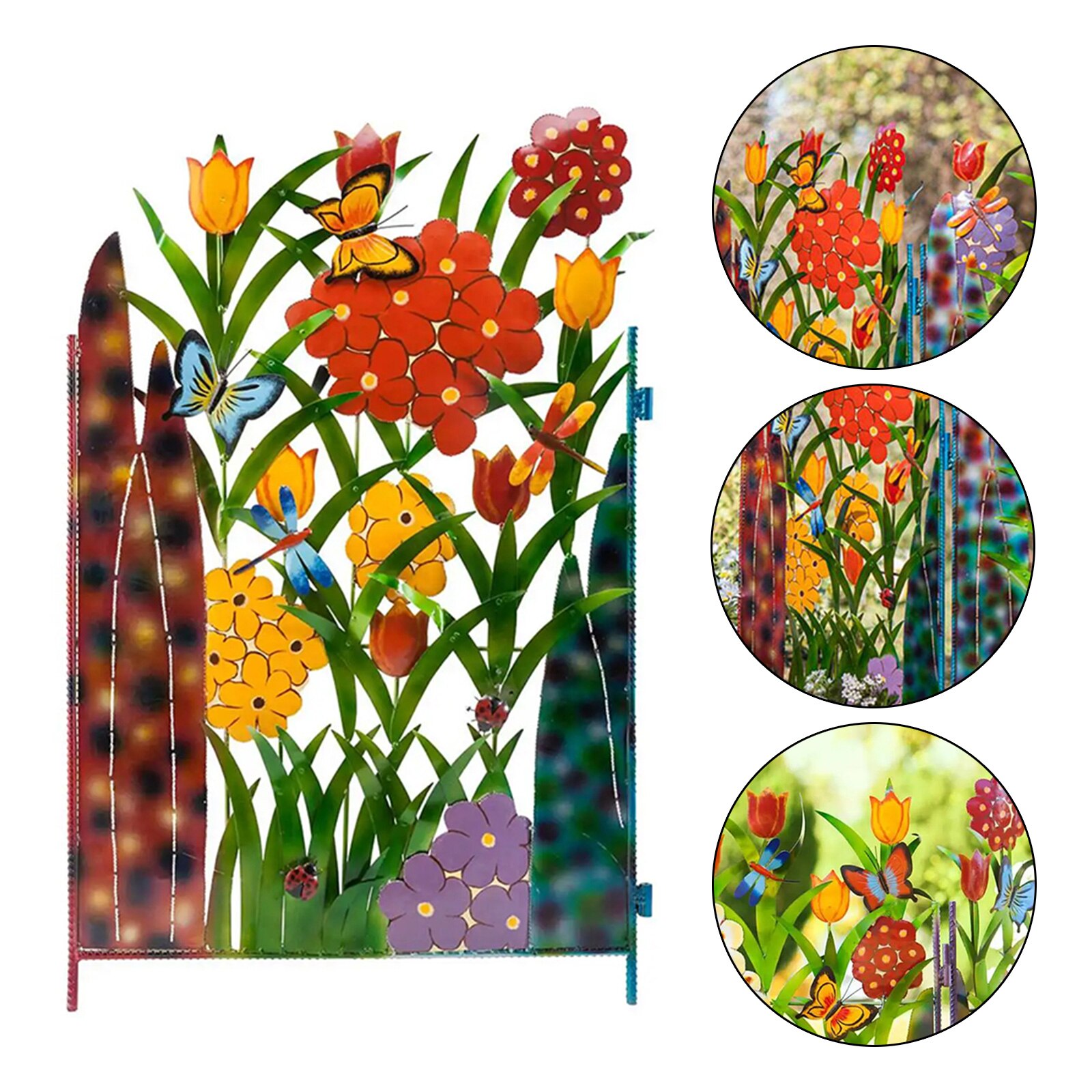 Pali da giardino barriera ornamenti in miniatura per recinzione artigianato in ferro battuto multicolore per decorazioni esterne per cortile terrazza