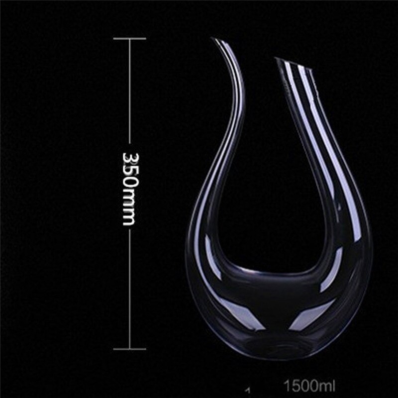 Red Wine Decanter Crystal Whiskey Set 1500ML U-Shaped Glass Decanter Bottle Para Vinho Aerator Luxury Pourer Separator Dispenser