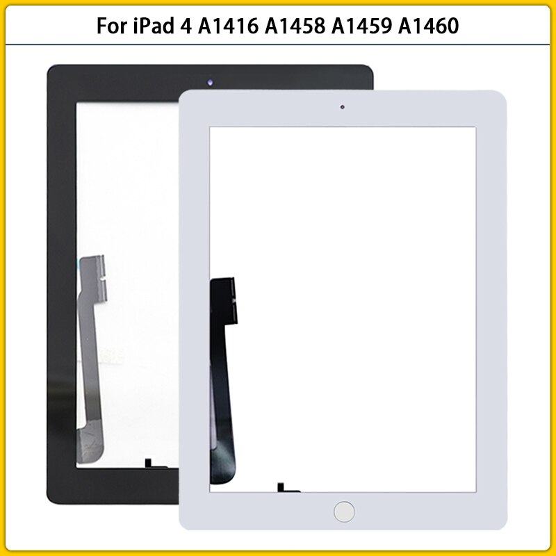 9.7&quot; Touchscreen For iPad 4 A1458 A1459 A1460 Touch Screen Panel Digitizer Sensor LCD Front Outer Glass Button Replace