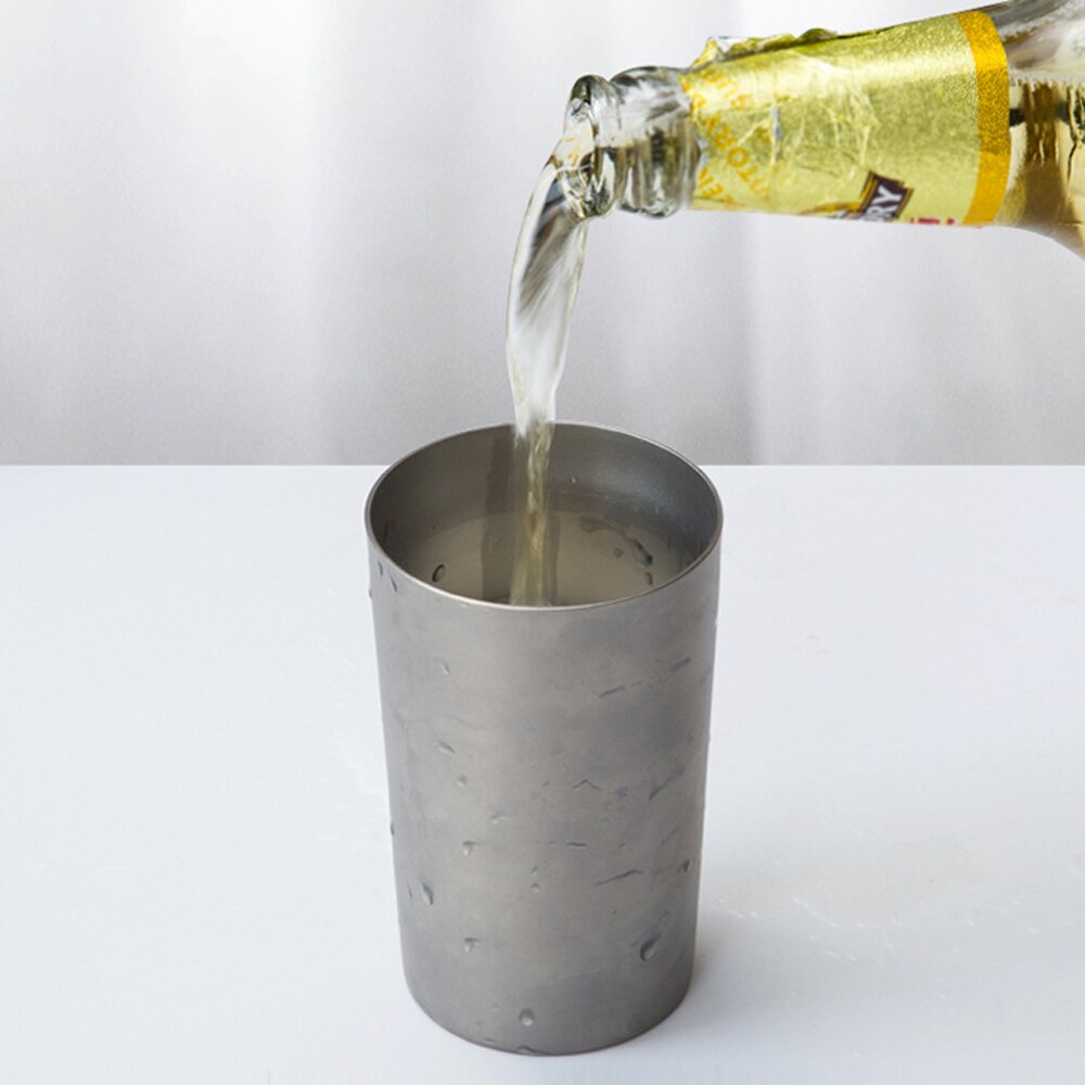 Lixada 300Ml/500Ml Dubbele Muur Titanium Bier Beker Sap Thee Water Cup Mok Voor Home Office Outdooor camping Wandelen Picknick