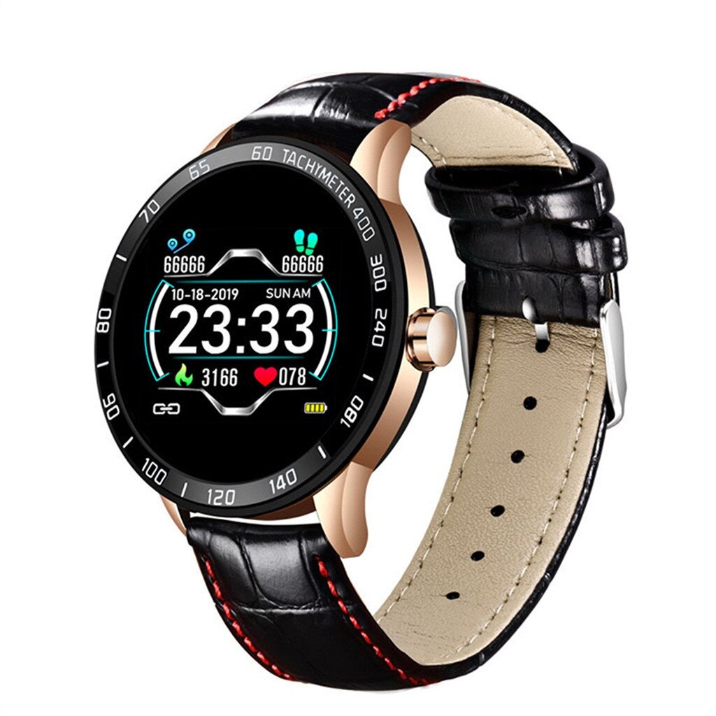 BEHATRD Smartwatch - OLED Color Display - Heart Rate & Blood Pressure Monitor - Stainless Steel Band: B