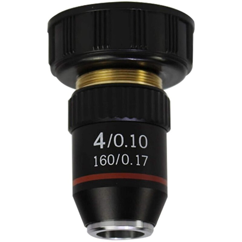 4Pcs 4X 10X 40X 100X 195 Biological Microscope System Biological Microscope Laboratory Achromatic Objective Lens