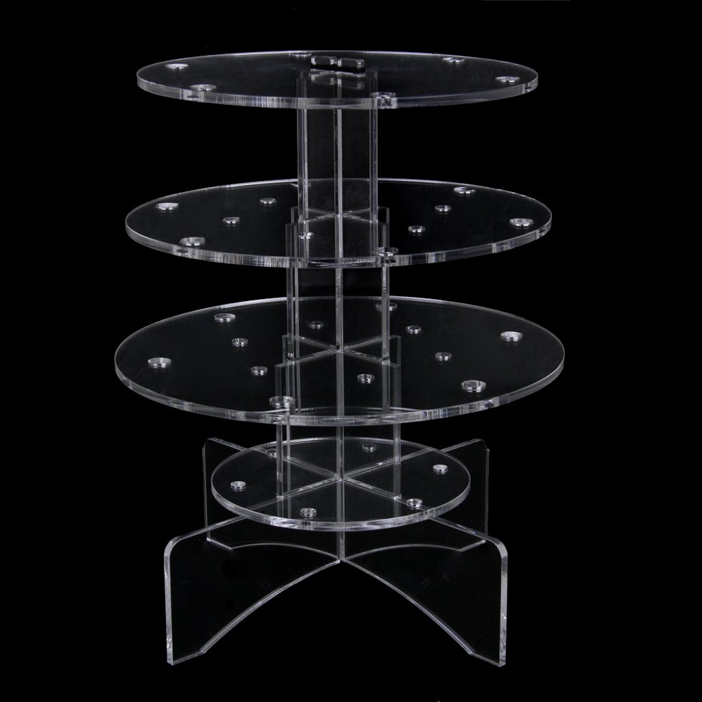 3-Tier 18 Gaten Acryl Lolly Display Houder Stand 4/6 Mm --- Helder