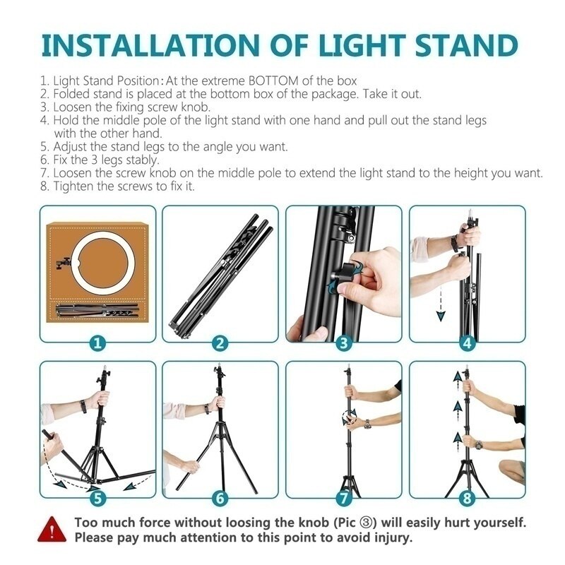 16/26cm Led Ring Light Tripod Light Led Ring Light with Stand Photography LED Selfie with Tripod Ring Fill Light