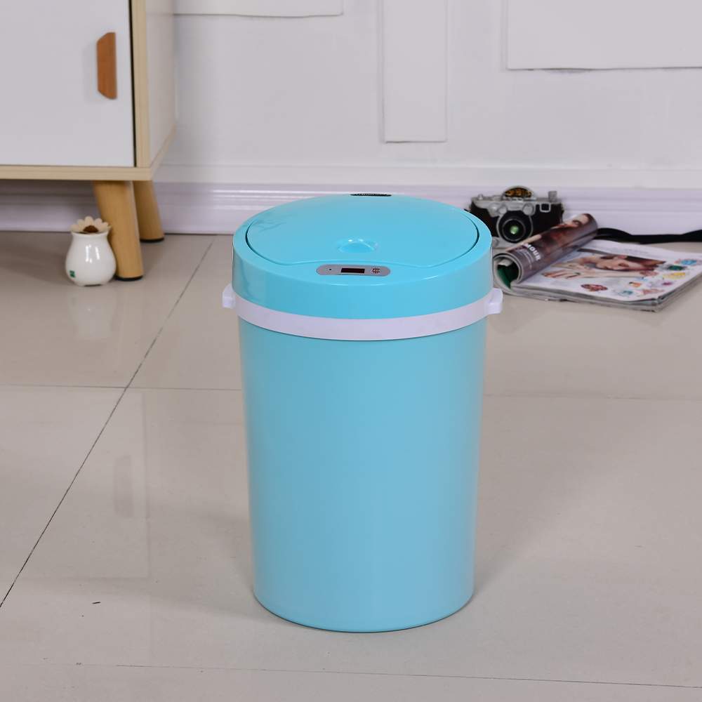 16L Automatic Induction Trash Can Touchless Smart Infrared Motion Sensor Rubbish Waste Bin Eco-friendly Waste Garbage Bin: A Blue
