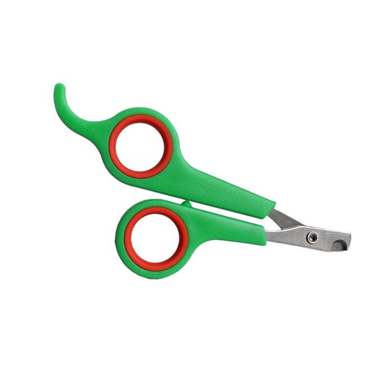 Cortauñas para acicalamiento de conejos, herramienta para cortar dedos de las mascotas, tijeras para perros, toenail, gato, tijera de uñas, pata de animal, loro, gerbid, cortador de aves: green and red