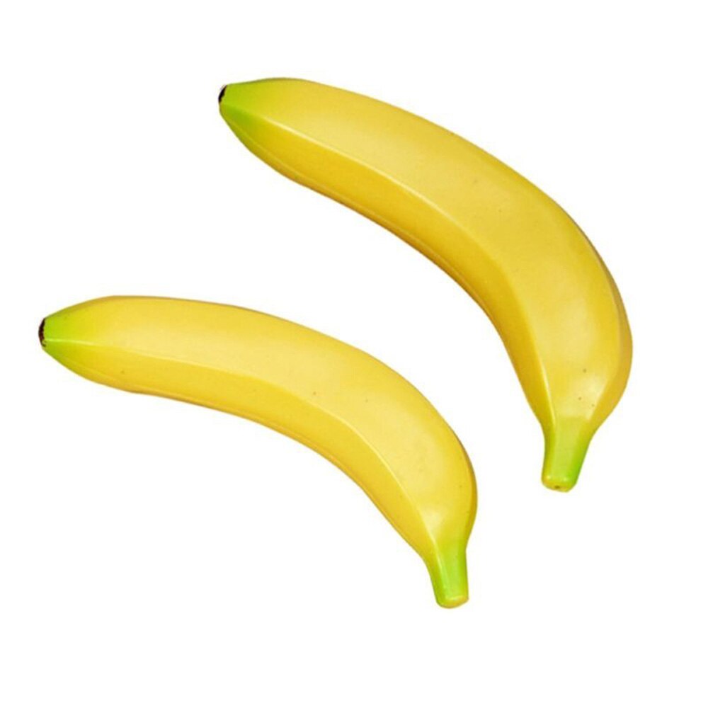6 stk plastskum kunstige bananer simulering frukt rekvisitter dekor kit praktisk