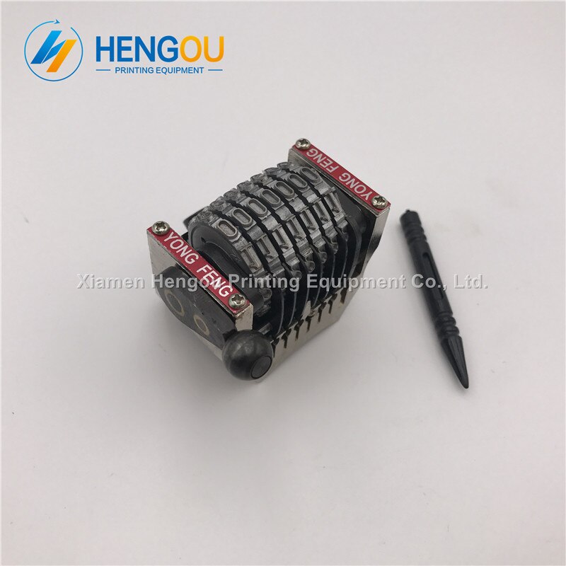 1 stuk 7 cijfers GTO Nummering machine Verticale Linksom Achteruit Jump 109876 ......