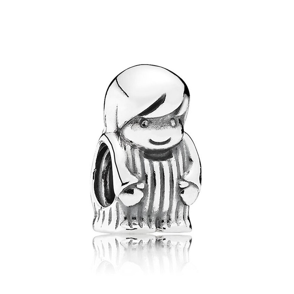 100% 925 Sterling Silver Ghost Elephant Element Woven Paw Prints LITTLE BOY GIRL CHARM Puppy Charm Children And Women: 791530