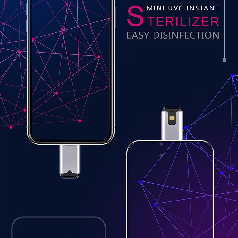 Przenośna ręczna lampa bakteriobójcza UV USB dezynfekcja UVC sterylizująca lampa bakteriobójcza dla IOS dla androida dla przycisków windy