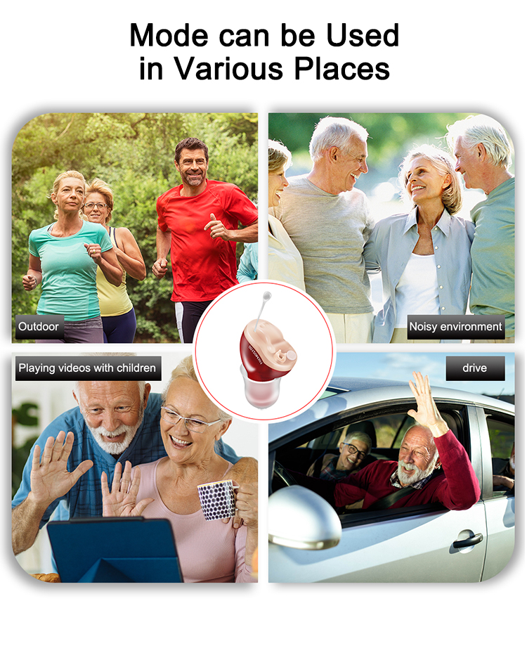 Hearing aids CIC hearing aid for elderly invisible Improving hearing loss Sound Amplifier Battery A10 For Seniors Audífonos