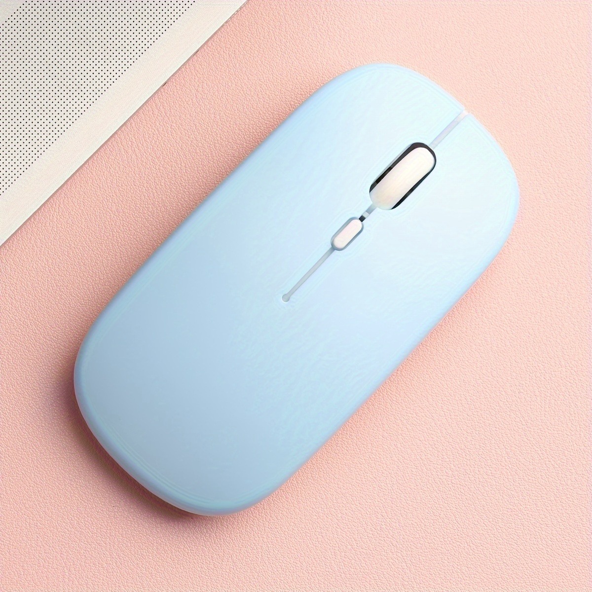 Wireless Dual Mode Mouse, Optical Mouse with Bluetooth and 2.4G connectivity, Ergonomic , Adjustable DPI for PC/Laptop: Blue