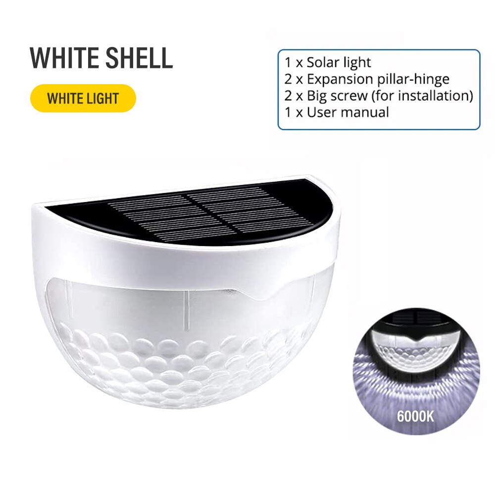 LED Solar Fence Lights Outdoor Waterdichte Wandlampen Gegolfde Lichten voor Hek Terras Tuin Path Decoratieve Lichten: changeable