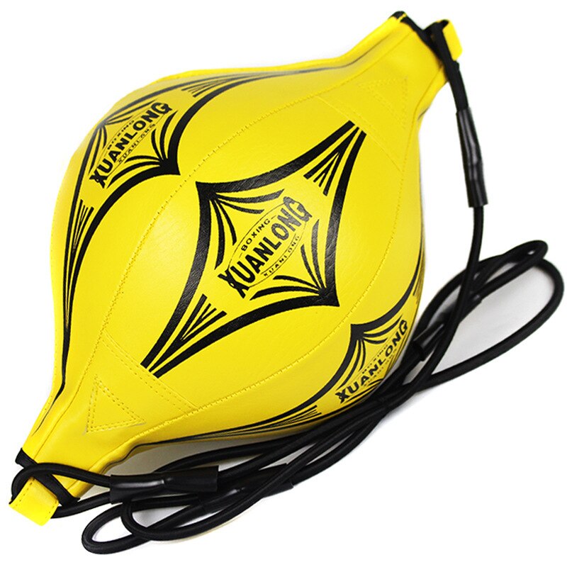 PU Leder Doppel Ende Bodybuilding Boxen Geschwindigkeit Ball Boxsack Professionelle Erwachsene Fitnessraum Birne Mit Inflator Fitness Ausrügestochen