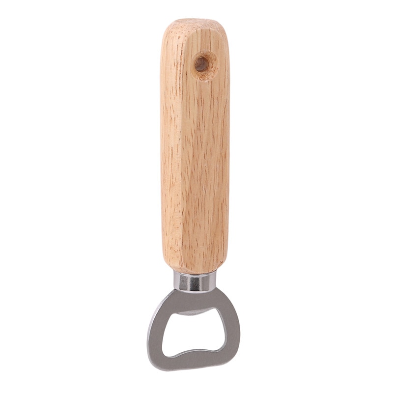 Hout Handheld Barman Flesopener Wijn Bier Soda Glas Cap Flesopener Keuken Bar Gereedschap Flesopener