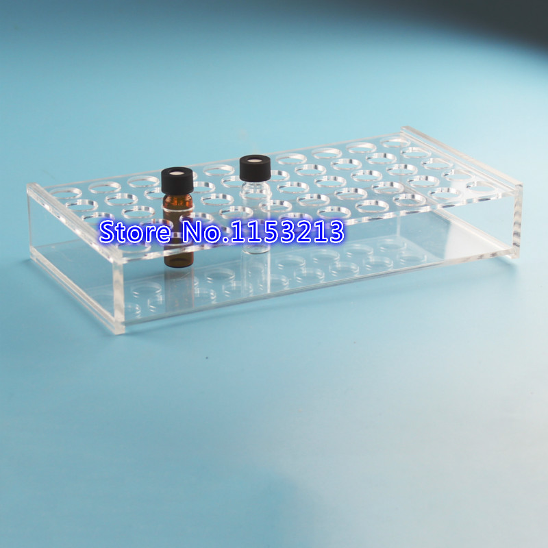 5ml Plexiglass Chromatography vial stand for place 50 vials analytical bottle, holder for sample bottle Aperture 19mm