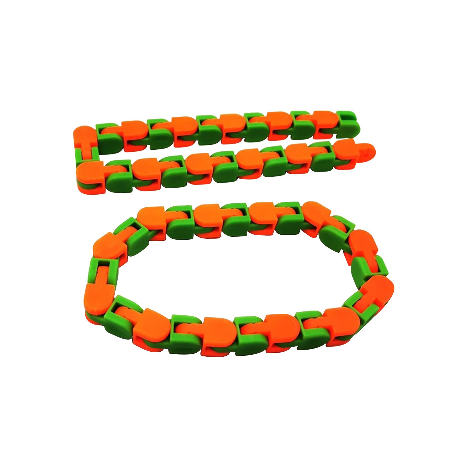 Colorful Puzzle Sensory Fidget Toys Parent-child Interaction Stress Relief Rotate And Shape Decompression Toy 24 Bit Juguetes: Orange green