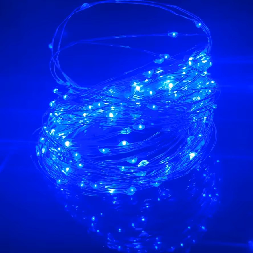 20m vattentäta usb led-ljusslinga koppar silvertråd girland ljusslingor för jul bröllopsfest dekoration krans: Blå / 0.5w