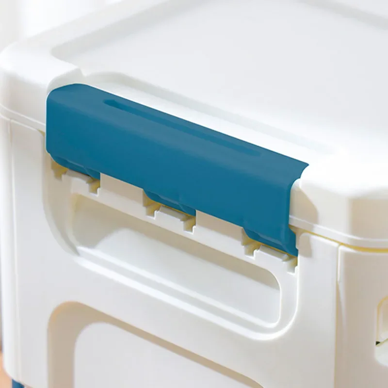 Caja de almacenamiento plegable para ahorrar espacio, juguete para aperitivos, contenedor organizador multifuncional con tapa, cajas de plástico de alta capacidad a prueba de polvo