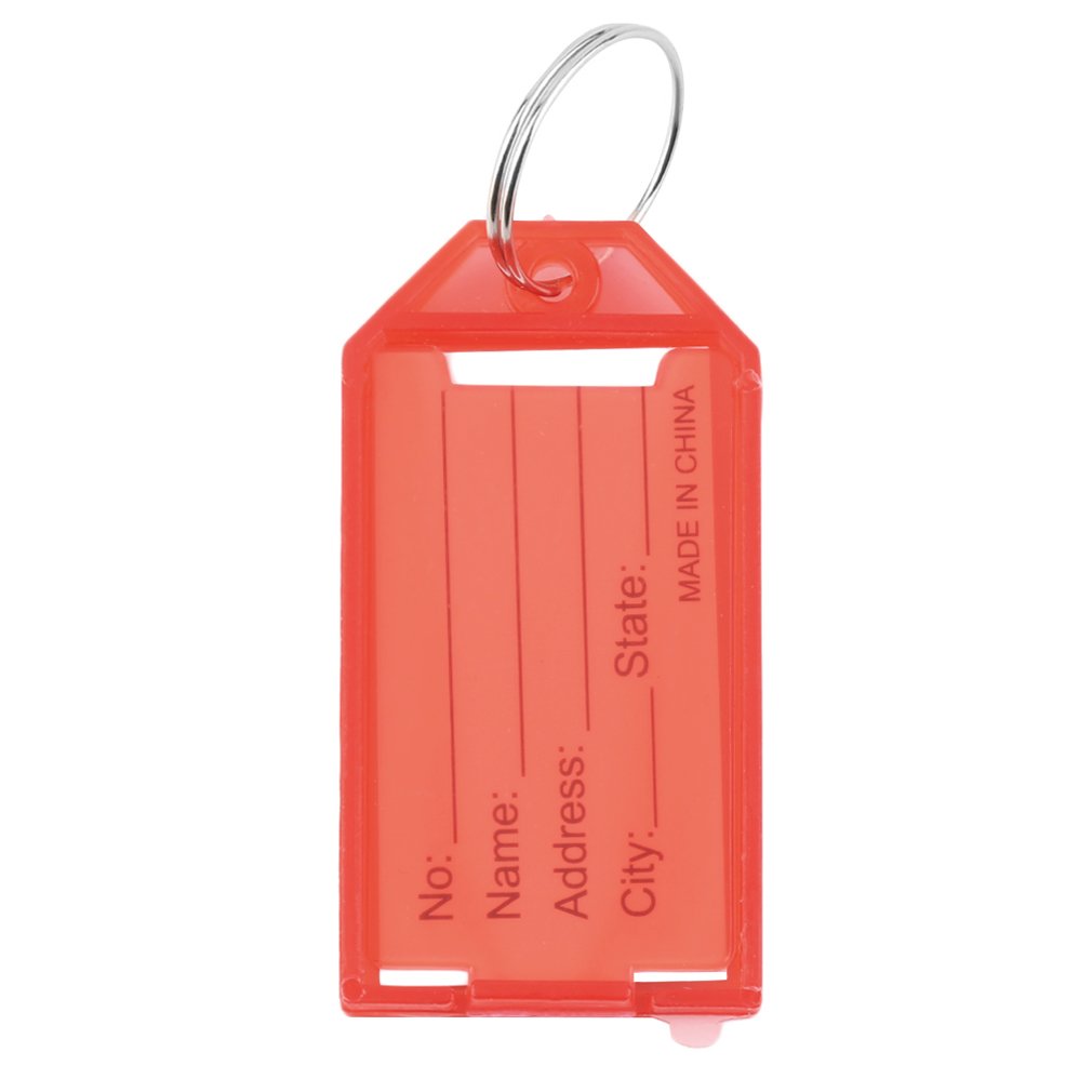 4 Kleuren Plastic Key Tags Sleutelhangers Id Identiteit Tags Rack Naam Card Label Vier Kleuren Beschikbaar 1 Pc