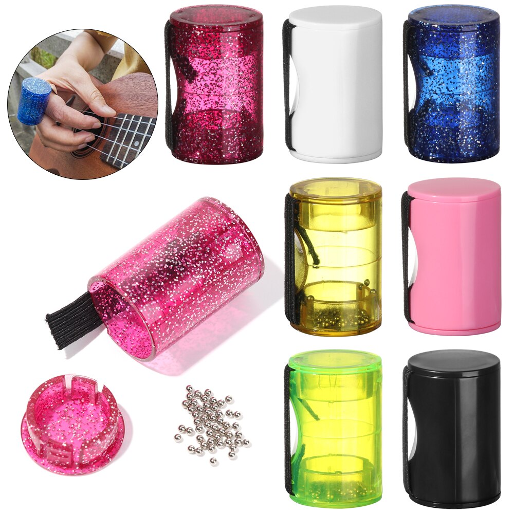 1PC muzyka palec serdeczny rytm piasek wibrator palec strzał dla ukulele gitara instrumenty muzyczne akcesoria 7 kolorów