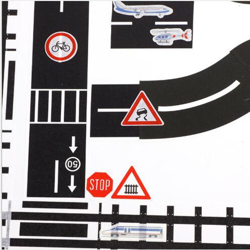 Traffic Railway Road Washi Tape Adhesive Tape DIY Scrapbooking Sticker Label Craft Masking Tape For Kids Toy Car Play