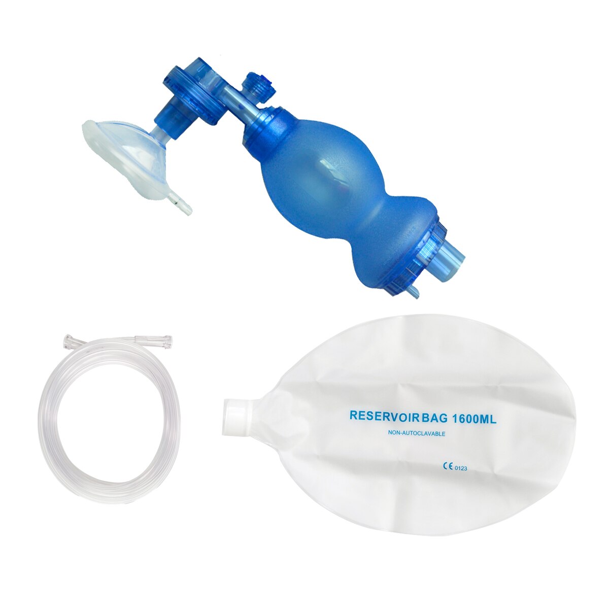Bolsa de PVC libre de látex, Kit de rescate de emergencia, Reanimación Manual, bolsas de respiración de autoayuda simples, herramientas de primeros auxilios: Infant 1600ml