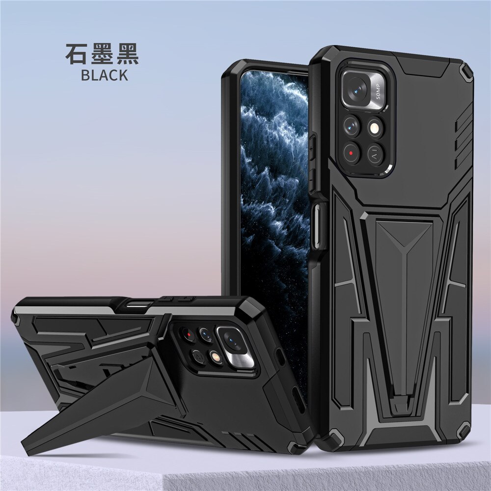 PocoM4 Pro Case Heavy Duty Schokbestendig Siliconen Armor Telefoon Cover Voor Poco Poko Pocco Little M4Pro M 4 Pro 4Pro m4 Pro 5G Fundas: For Poco M2 Pro / Black