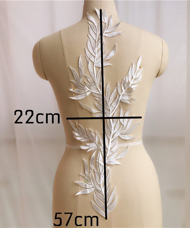 Accessoires Boom Bamboe Bladeren Op De Bloem Rood Originele Witte Wijn Rood Groen Kant Bloem Borduren Kant Wedding Patches