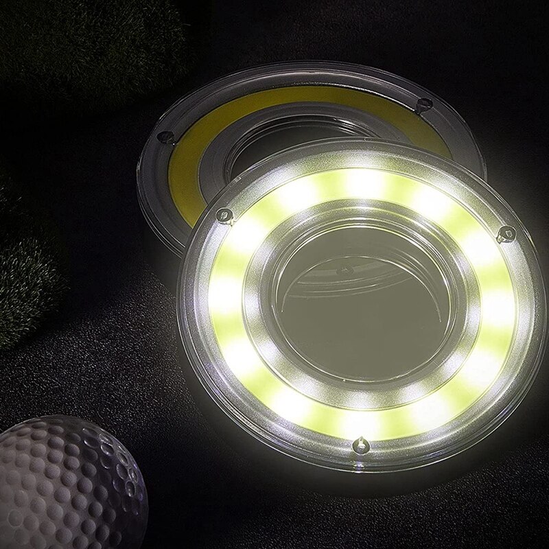 Golf Hole Lights Glow Golf Hole LED Glowing Golf Hole Lights Luminous Golf Hole LED For Night Golf Play