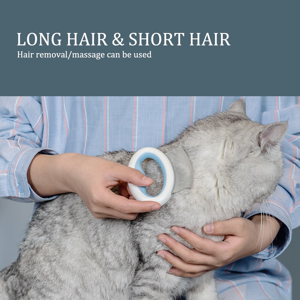 Huisdieren Kat Hond Massage Shell Kam Grooming Borstel Handvat Haar Ontharing Shedding Schoonmaak Tool Huisdier Producten