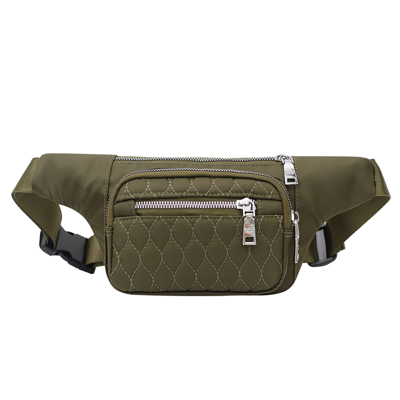 Vento marea pacote de cintura viagem para as mulheres 2020 casual náilon à prova dwaterproof água peito bolsa cinto ombro bolsa esporte grande capacidade bolsas: GREEN WOMEN BAG