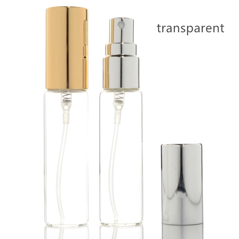 5ML/10ML Mini Perfum Sprayer Flacon Clear Thin Glass Perfume Bottle Spray Atomizer Empty Sample Vials Refillable Bottle
